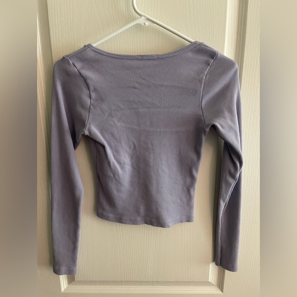 Brandy Melville John Galt Purple Long Sleeve Zelly Top - Picture 4 of 4